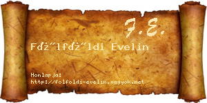Fölföldi Evelin névjegykártya