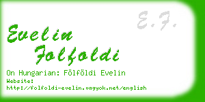 evelin folfoldi business card